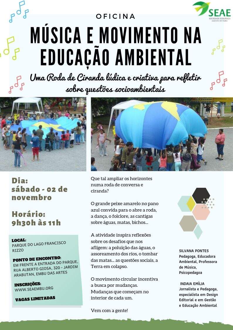 OFICINA Música e Movimento na Educação Ambiental 02/11/2019